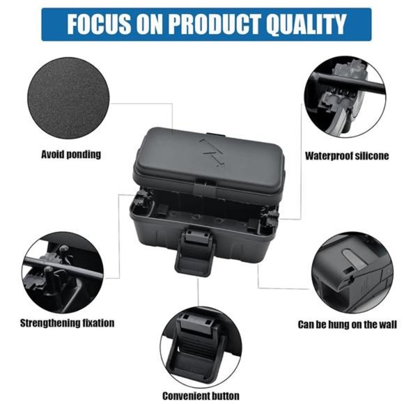 1PCS Weatherproof Electrical Connection Box, Outdoor Electrical Box, Black - Picture 2 of 6